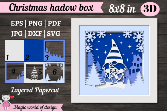 Christmas Gnome Shadow Box SVG: A Festive Digital Craft Solution