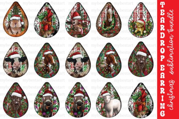 Christmas Teardrop Earring Sublimation: A Versatile Design Solution