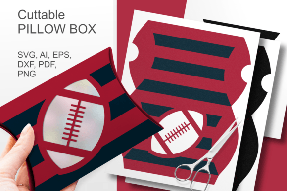 Deep Blue Red Rugby Window Pillow Box: A Unique Gift Packaging Solution