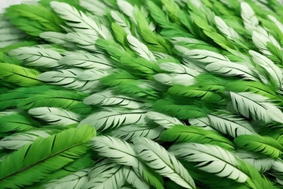Discover the Versatility of Green Feathers Pattern Background