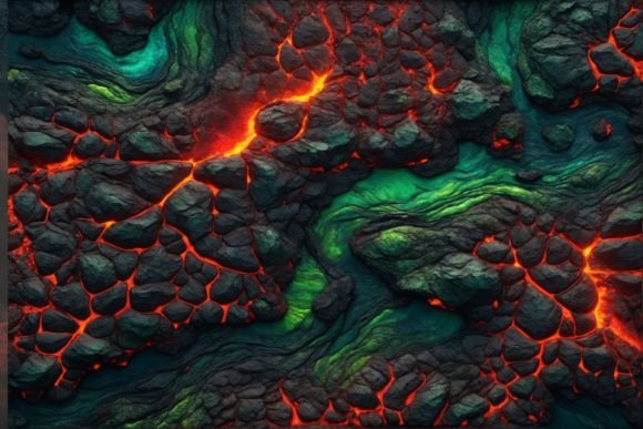 Enhance Your Projects with Green Lava Texture Background