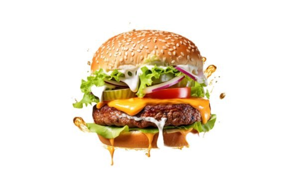 High-Quality Fast Food Burger Clipart PNG