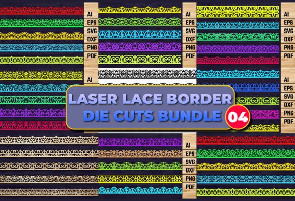 Laser Cut Lace Border Die Cuts Bundle 04