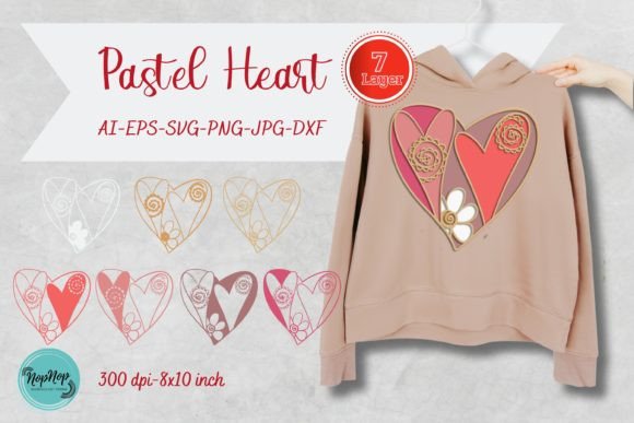 Pastel Heart Multilayer: A Versatile Digital Art Design