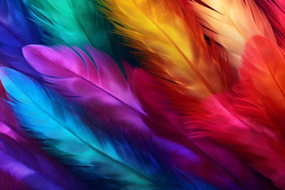 Rainbow Macaw Feathers: A Burst of Color