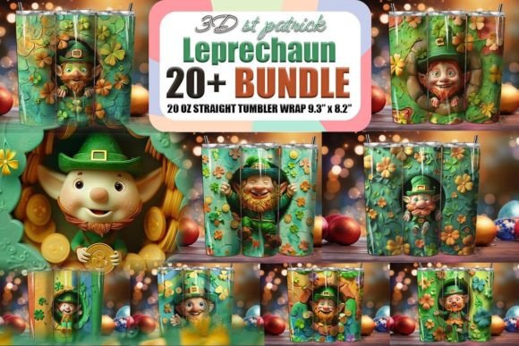 St. Patrick's Leprechaun 3D Tumbler Bundle