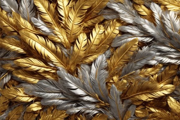 Strategic Use of Gold Feather Background for Enhanced Visual and Branding Impact