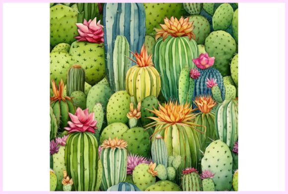 Unlock Creativity with 3D Cactus Seamless Pattern