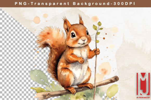 Watercolor Squirrel Clipart: A Versatile Tool for Creative Projects